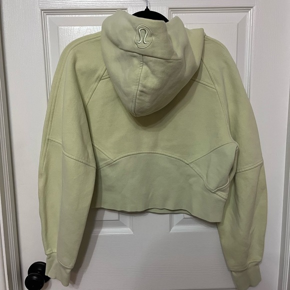 Lululemon Scuba Oversized cropped Half-Zip Hoodie size XS/S in dewy mint color - Picture 7 of 8